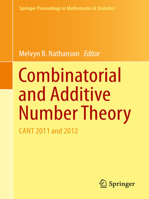 cover image of Combinatorial and Additive Number Theory